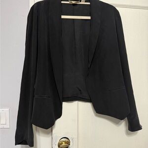 Cynthia Rowley Classic Black Silk Blazer
